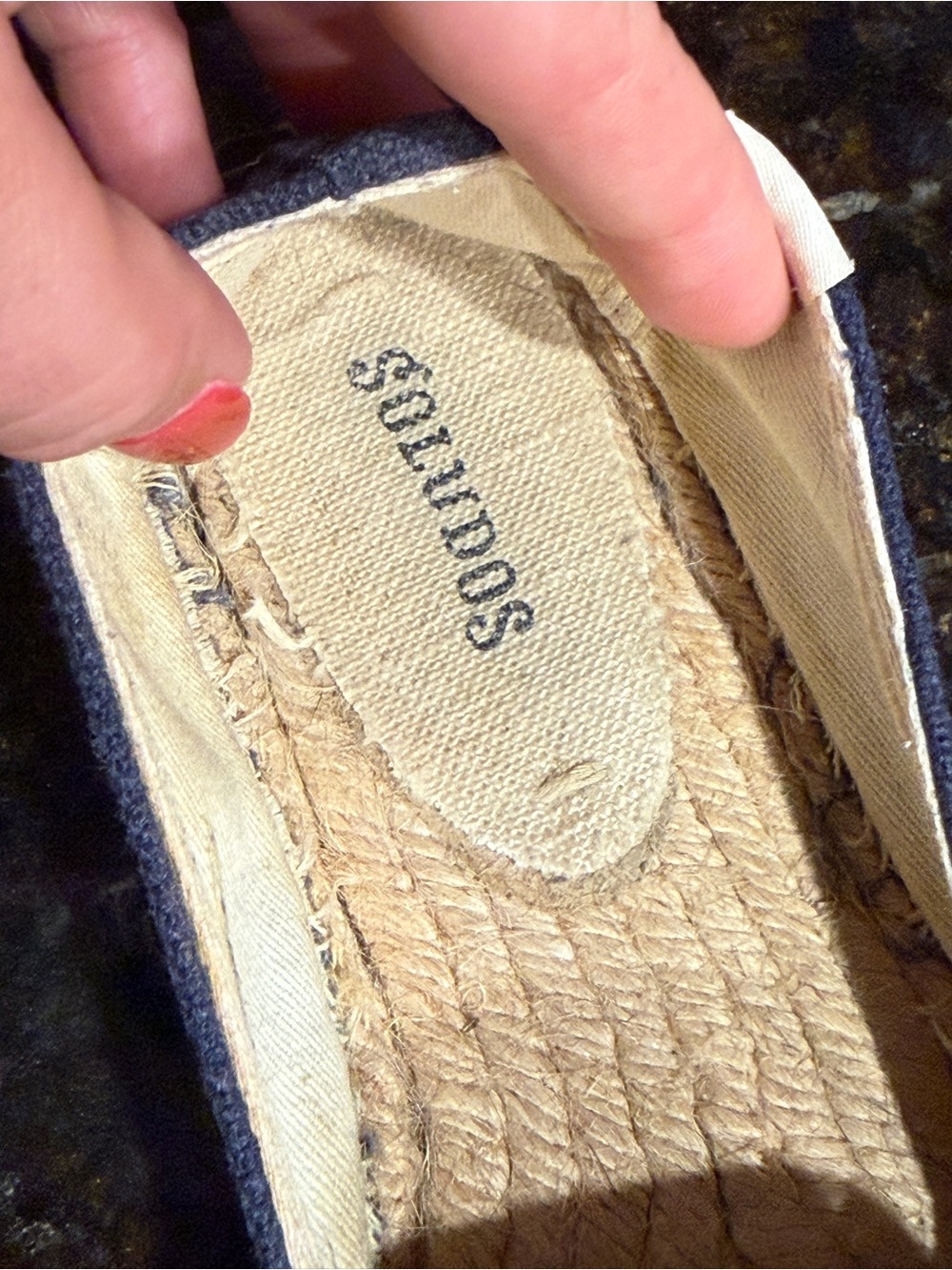 Soludos Llama Smoking Slipper Espadrilles | Navy | Size 7 🦙💙 - Picture 5 of 5
